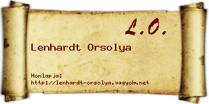 Lenhardt Orsolya névjegykártya